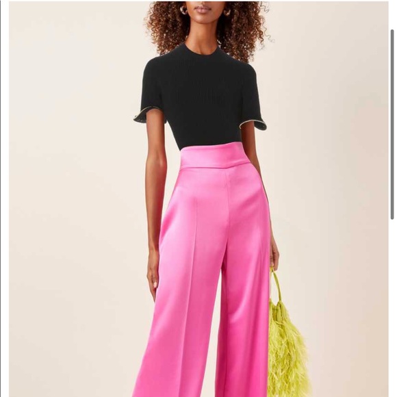 Area Tops - NWT Area Crystal Embellish Wavy Cuff Rib Bodysuit